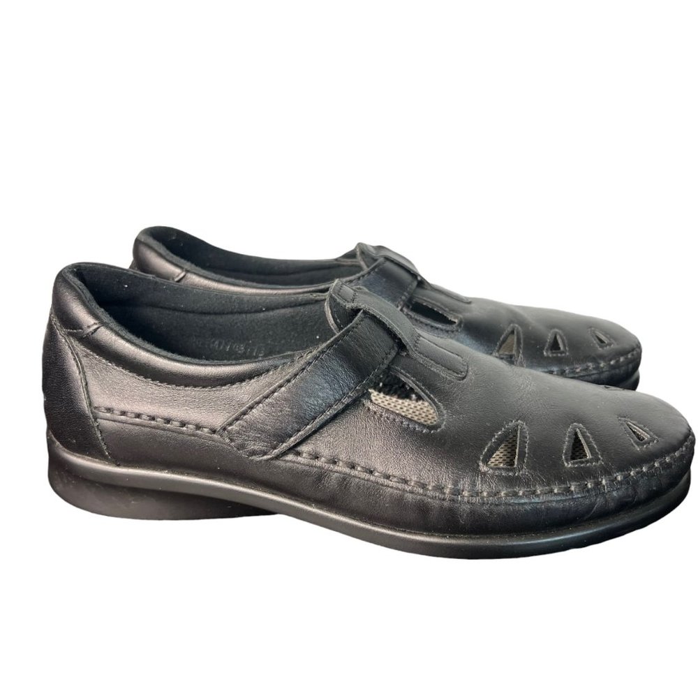 SAS Women's Tripad Comfort Black Leather Roamer Slip On Loafer Size 7.5 M